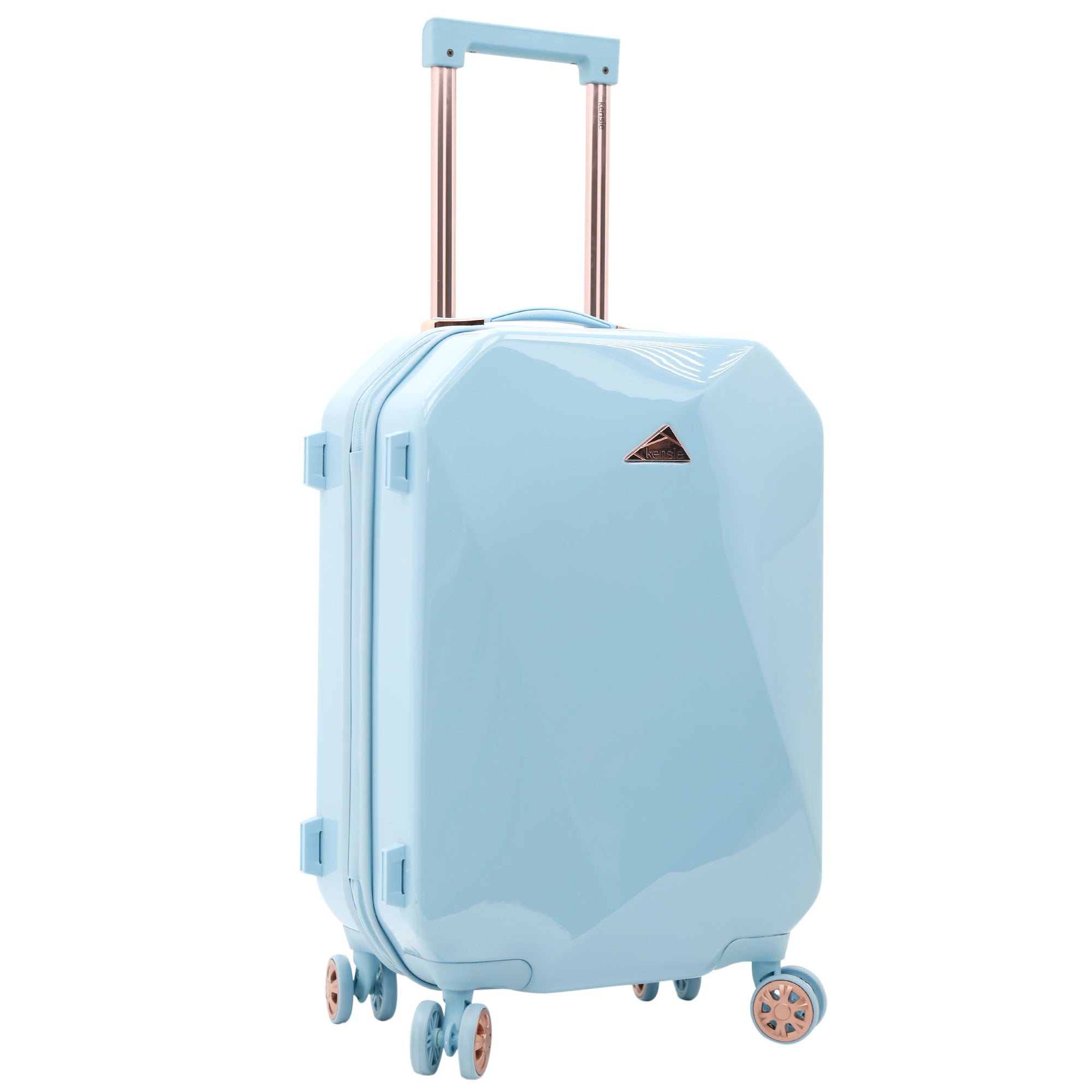 kensie Women's Shiny Diamond Hardside Spinner Luggage, 2 Piece Set (28"/20")