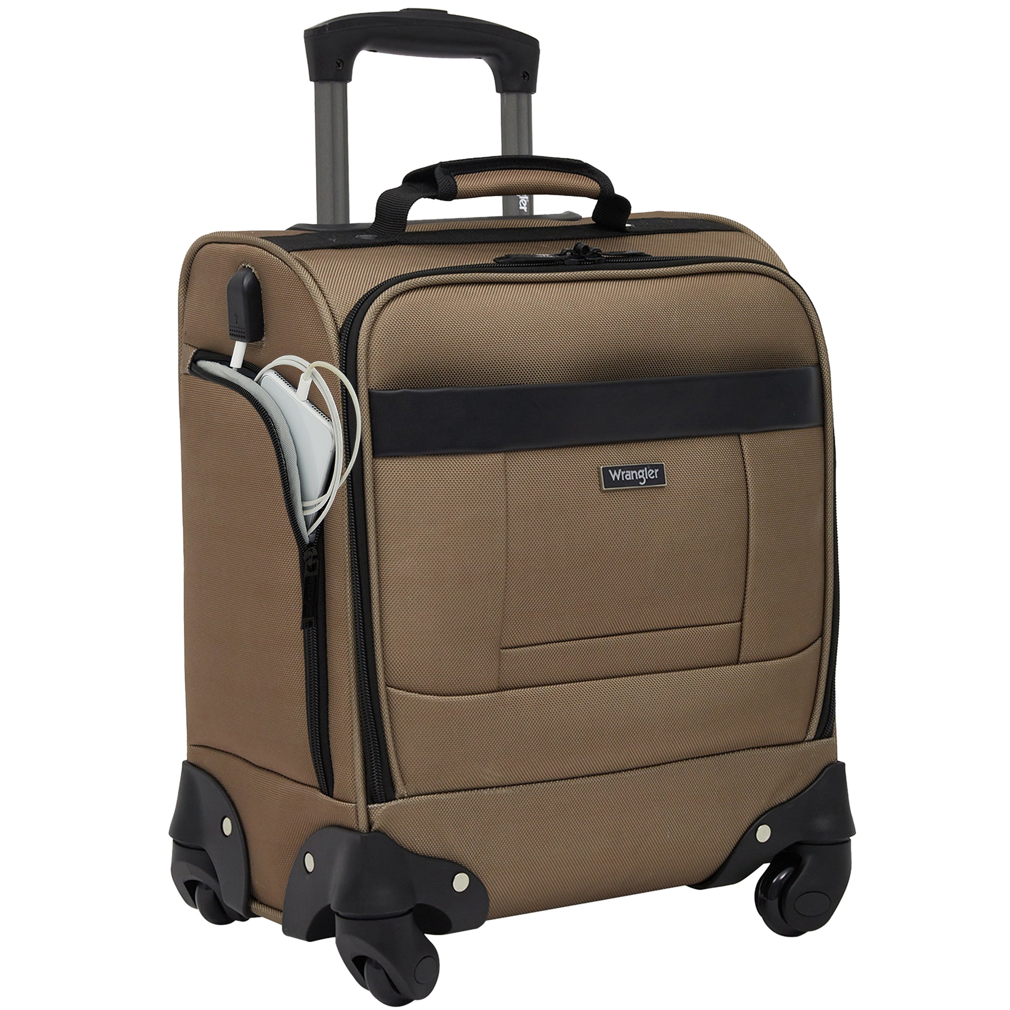 Wrangler 17" Underseat Spinner Carry-On Luggage