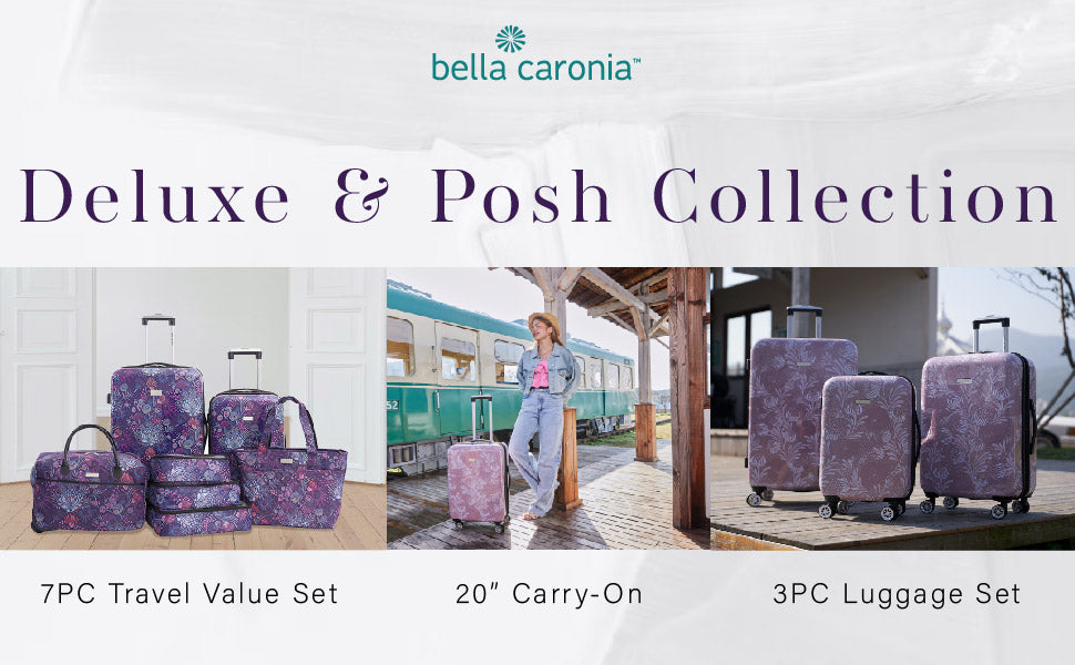 Bella Caronia 7 Piece Luggage & Travel Accessories Set