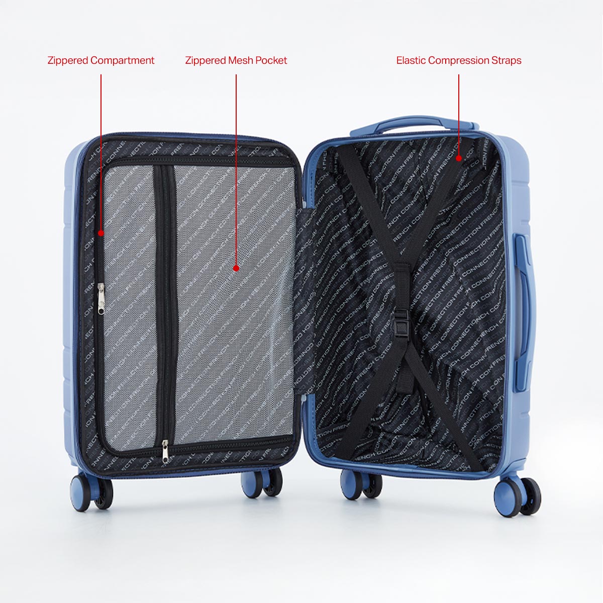 French Connection St. Martin 22-inch Carry-On Luggage with 4-IN-1™ Features