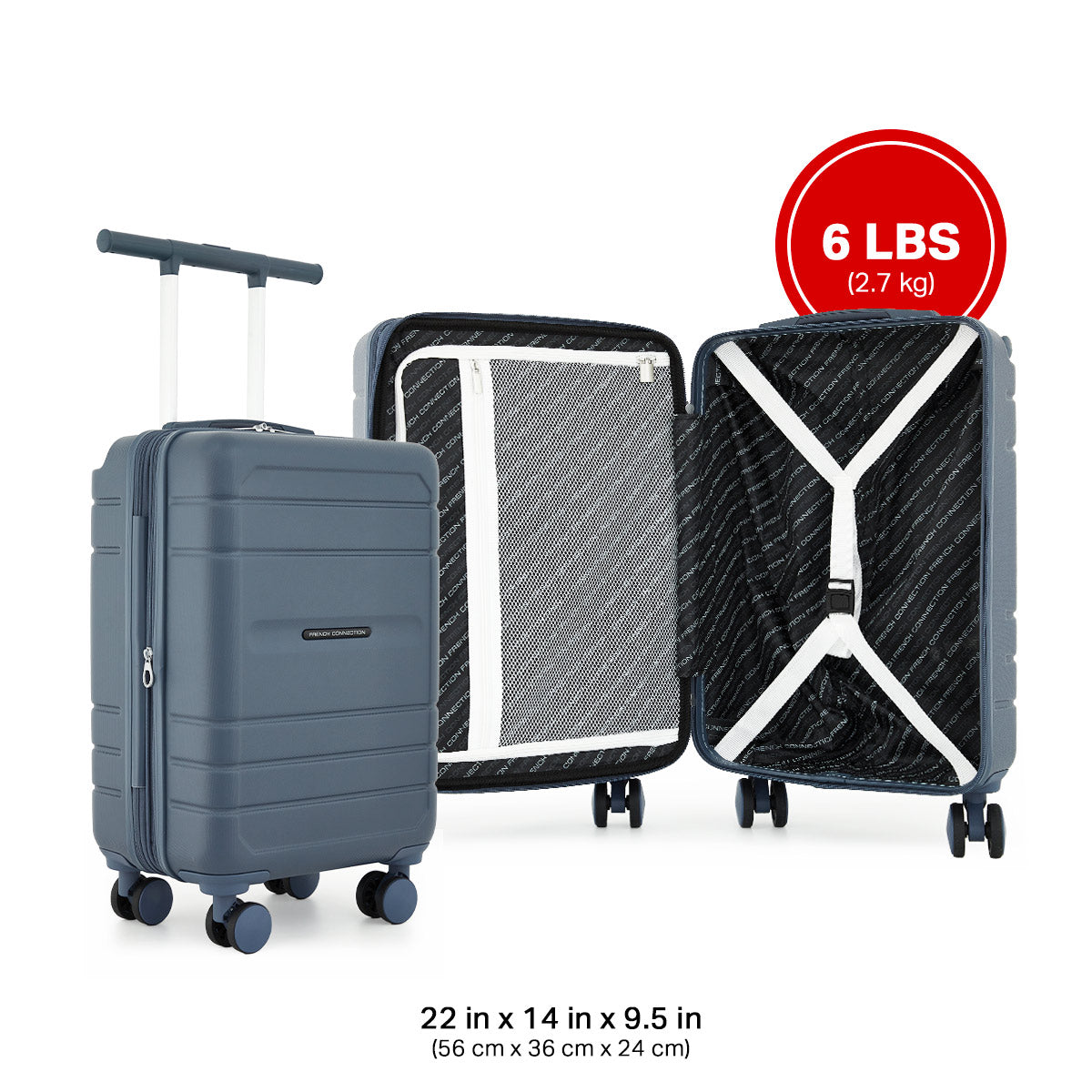 French Connection St. Martin Wing-On™ Luggage, 3-Piece Set or 22-inch Carry-On